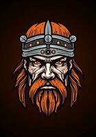 zombie viking warrior illustration vector