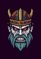 Dive into the dark realm of Norse mythology with a zombie Viking warrior, a haunting and fierce illustration vector