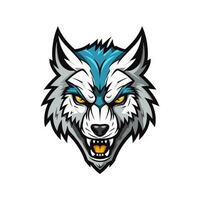 Expressive and captivating wolf head hand drawn illustration. A symbol of loyalty and courage, ideal for logo designs that command attention vector