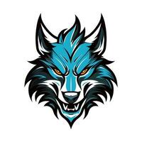 Intricate wolf head hand drawn logo design illustration. Captivating and powerful symbol of strength and resilience vector
