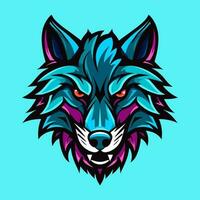 Expressive and captivating wolf head hand drawn illustration. A symbol of loyalty and courage, ideal for logo designs that command attention vector