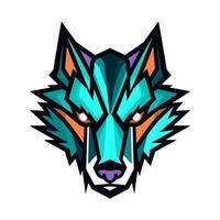 Unique and mesmerizing wolf head illustration, hand drawn with intricate details. Perfect for logo designs that exude power and wild spirit vector