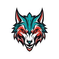 Expressive and captivating wolf head hand drawn illustration. A symbol of loyalty and courage, ideal for logo designs that command attention vector