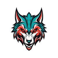 Expressive and captivating wolf head hand drawn illustration. A symbol of loyalty and courage, ideal for logo designs that command attention vector