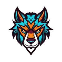 Expressive and captivating wolf head hand drawn illustration. A symbol of loyalty and courage, ideal for logo designs that command attention vector