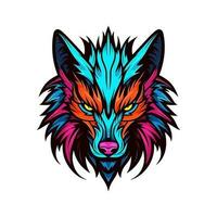 Expressive and captivating wolf head hand drawn illustration. A symbol of loyalty and courage, ideal for logo designs that command attention vector