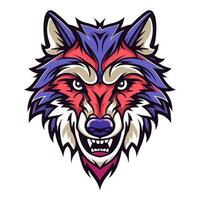 Expressive and captivating wolf head hand drawn illustration. A symbol of loyalty and courage, ideal for logo designs that command attention vector