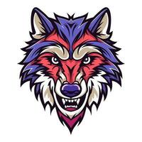 Expressive and captivating wolf head hand drawn illustration. A symbol of loyalty and courage, ideal for logo designs that command attention vector