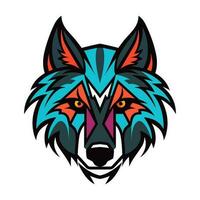 Expressive and captivating wolf head hand drawn illustration. A symbol of loyalty and courage, ideal for logo designs that command attention vector