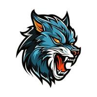 expresivo y cautivador lobo cabeza mano dibujado ilustración. un símbolo de lealtad y coraje, ideal para logo diseños ese mando atención vector