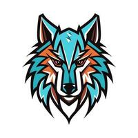 Intricate wolf head hand drawn logo design illustration. Captivating and powerful symbol of strength and resilience vector