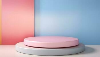 Pedestals Podium for product presentation geometrical shapes photo
