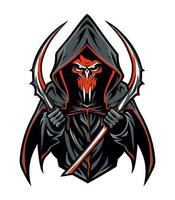 Grim reaper Death sign vector clip art illustration