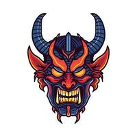 Devil demon head vector clip art illustration