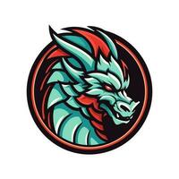 A majestic dragon logo vector clip art illustration, capturing the essence of elegance and strength, suitable for luxury brands, event promotions, and ancient inspired designs