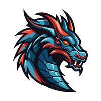 dragon mascot logo vector clip art illustration