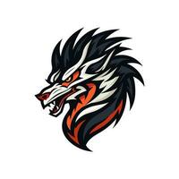 dragon mascot logo vector clip art illustration