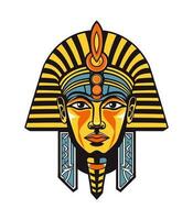 Egyptian Golden pharoh vector clip art illustration