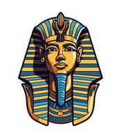A majestic Egyptian golden pharaoh vector clip art illustration, embodying power and royalty, perfect for ancient Egypt inspired designs and historical projects