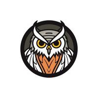 Owl logo vector clip art illustration