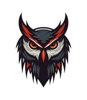 Decorative Owl Kaleidoscopic multicolored vector clip art illustration