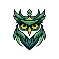 Decorative Owl Kaleidoscopic multicolored vector clip art illustration