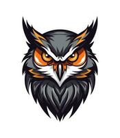 A wise and mysterious owl vector clip art illustration, symbolizing knowledge and intuition, perfect for educational materials and spiritual designs