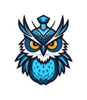A wise and mysterious owl vector clip art illustration, symbolizing knowledge and intuition, perfect for educational materials and spiritual designs
