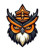 A wise and mysterious owl vector clip art illustration, symbolizing knowledge and intuition, perfect for educational materials and spiritual designs