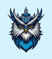 A wise and mysterious owl vector clip art illustration, symbolizing knowledge and intuition, perfect for educational materials and spiritual designs