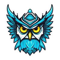 A wise and mysterious owl vector clip art illustration, symbolizing knowledge and intuition, perfect for educational materials and spiritual designs