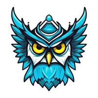 A wise and mysterious owl vector clip art illustration, symbolizing knowledge and intuition, perfect for educational materials and spiritual designs