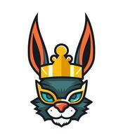 un icónico y reconocible Conejo mascota logo vector acortar Arte ilustración, representando agilidad y rapidez, adecuado para Deportes equipo logotipos, mascotas, y atlético temática diseños