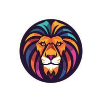 lion mascot logo vector clip art illustration