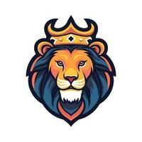 powerful lion mascot logo vector clip art illustration, representing strength and dominance, perfect for sports teams and bold branding