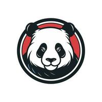 panda mascot logo vector clip art illustration