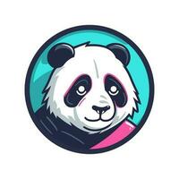 panda mascot logo vector clip art illustration