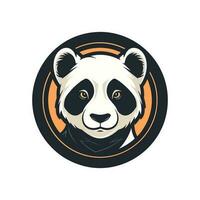 panda mascot logo vector clip art illustration