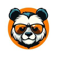 panda wearing sunglasses vector clip art illustration