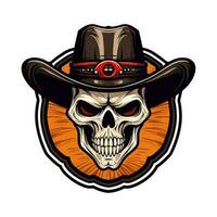 Skull with Cowboy Hat Accessories 13280318 Vector Art at Vecteezy