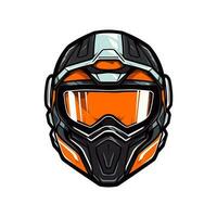 Motocross logo helmet vector clip art illustration