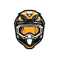 Motocross logo helmet vector clip art illustration