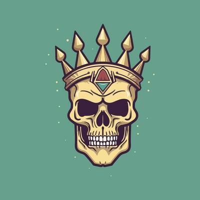 skull king illustration 10822883 Vector Art at Vecteezy