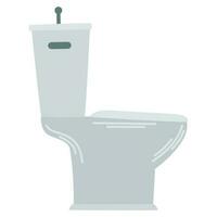 Toilet bowl side view. Vector illustration isolated on white background