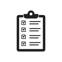 Clipboard with checklist icon, symbol for web site and app design. Vector illustration.