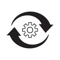 Arrow, refresh, update icon. Vector illustration, flat design.