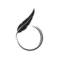 circle feather icon illustration vector template design