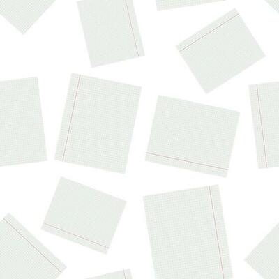 Realistic squared paper sheet seamless pattern background. Business flat vector illustration. Office stationery notebook concept sign symbol pattern.