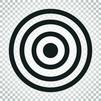 Target aim flat vector icon. Darts game symbol logo illustration. Success pictogram concept. Business concept simple flat pictogram on isolated background.