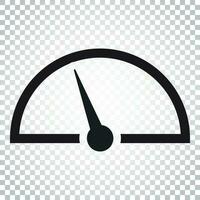 Dashboard vector icon. Level meter speed vector illustration. Simple business concept pictogram on isolated background.